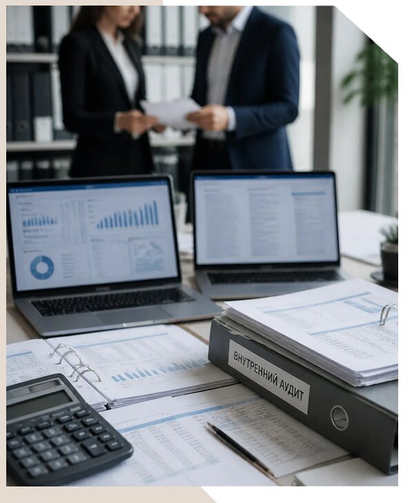 Проведение внутреннего аудита компании и отчетности в Петергофе